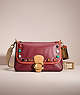 COACH®,UPCRAFTED SOFT TABBY SHOULDER BAG,Brass/Wine,Front View