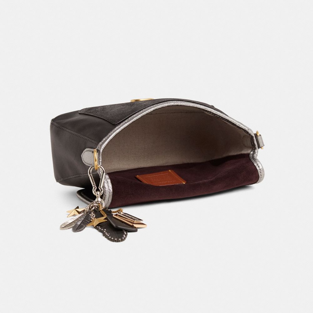 COACH®,Upcrafted Soft Tabby Shoulder Bag,Black,Inside View,Top View