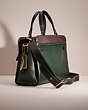 COACH®,UPCRAFTED TATE CARRYALL 29 IN COLORBLOCK,Brass/Amazon Green Multi,Angle View