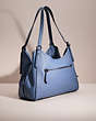 COACH®,UPCRAFTED LORI SHOULDER BAG,Pewter/Washed Chambray,Angle View