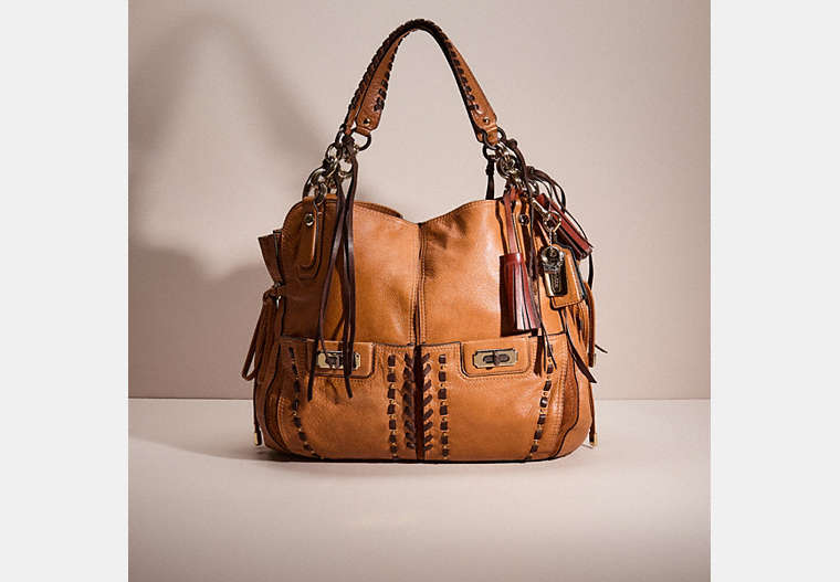 COACH®,UPCRAFTED FLAGSHIP TOTE,Gold/Caramel,Front View