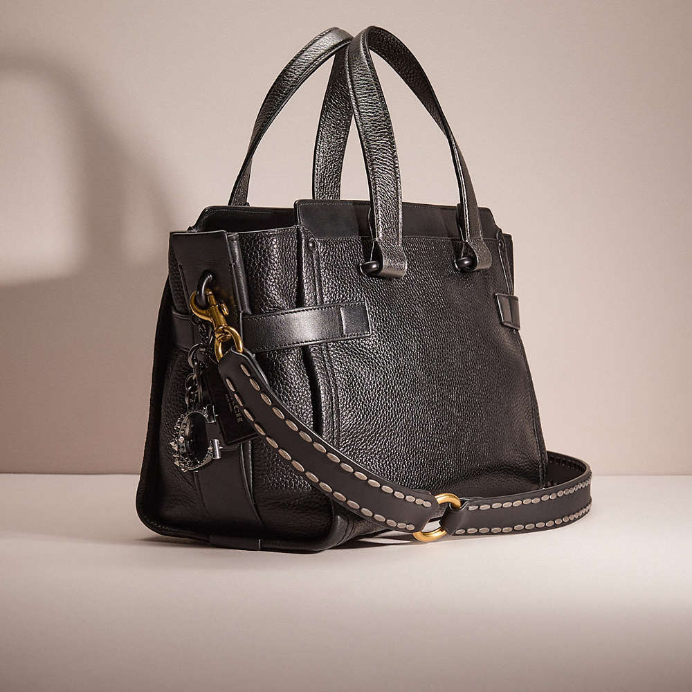 Shop Coach Upcrafted  Swagger In Matte Black/black
