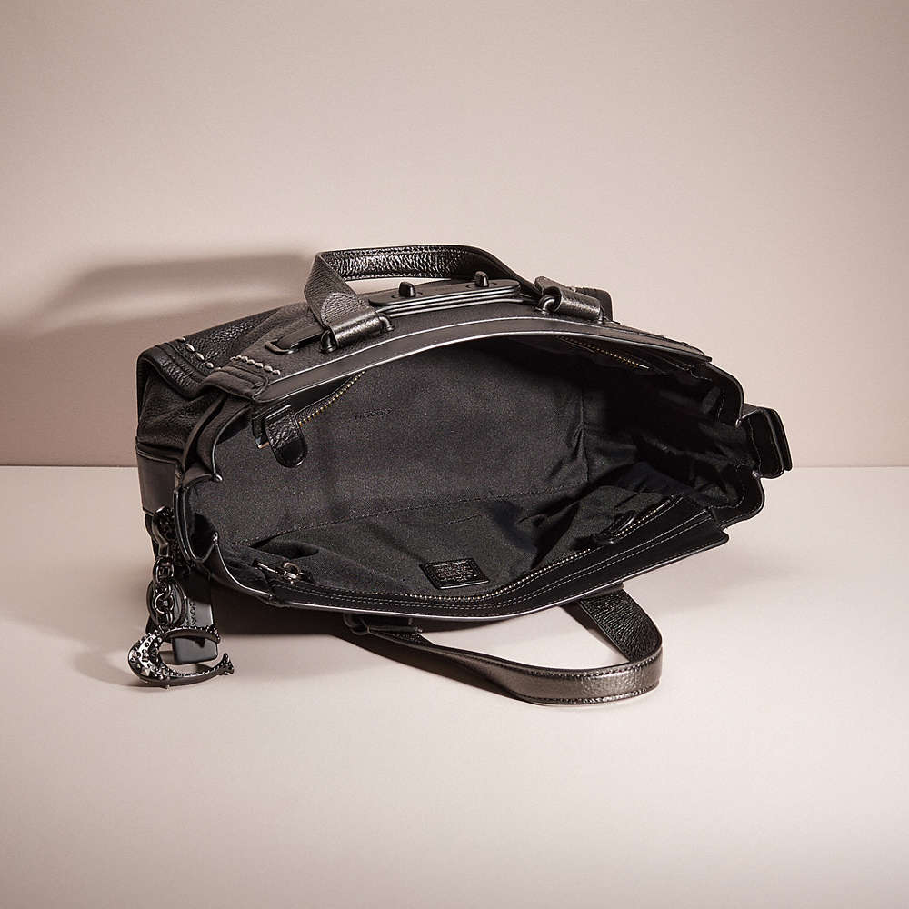 Shop Coach Upcrafted  Swagger In Matte Black/black