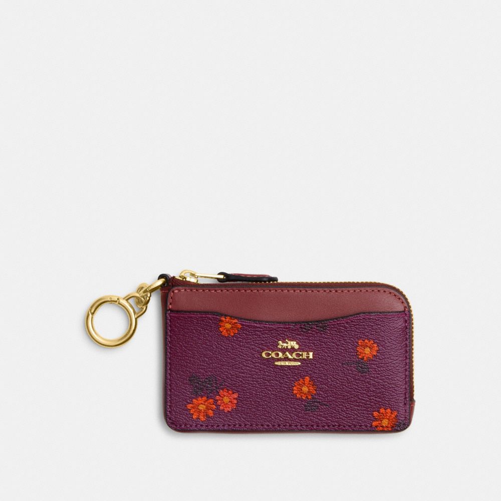 Coach Outlet Zip Card Case In Signature Canvas In Multi