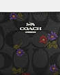 COACH®,SNAP WALLET IN SIGNATURE CANVAS WITH COUNTRY FLORAL PRINT,Mixed Material,Silver/Graphite/Deep Berry