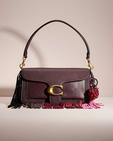 COACH®,UPCRAFTED TABBY SHOULDER BAG 26,Medium,Brass/Oxblood,Front View
