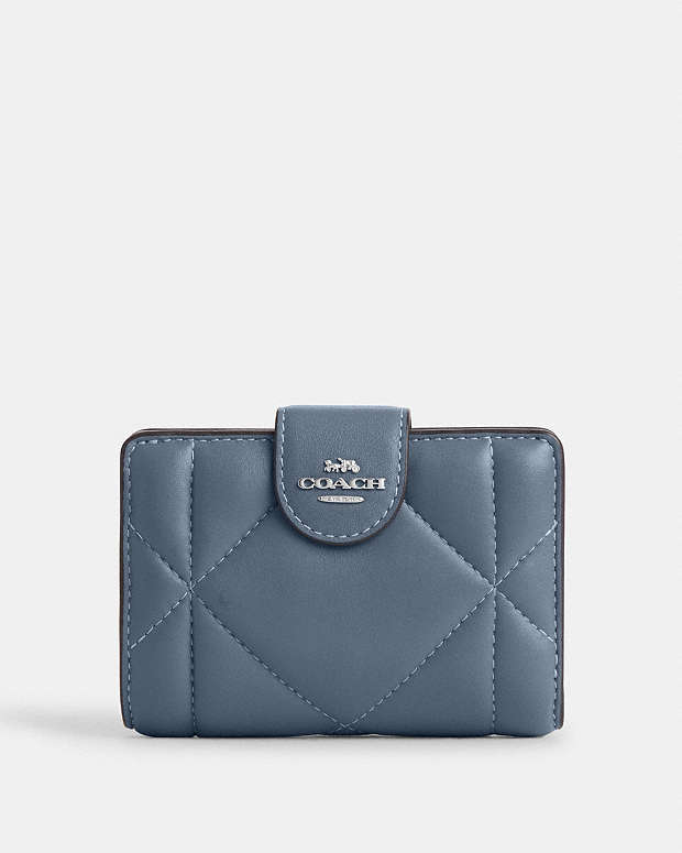 CM997【新品-未使用】コーチ COACH 女性用折り財布　クラレット