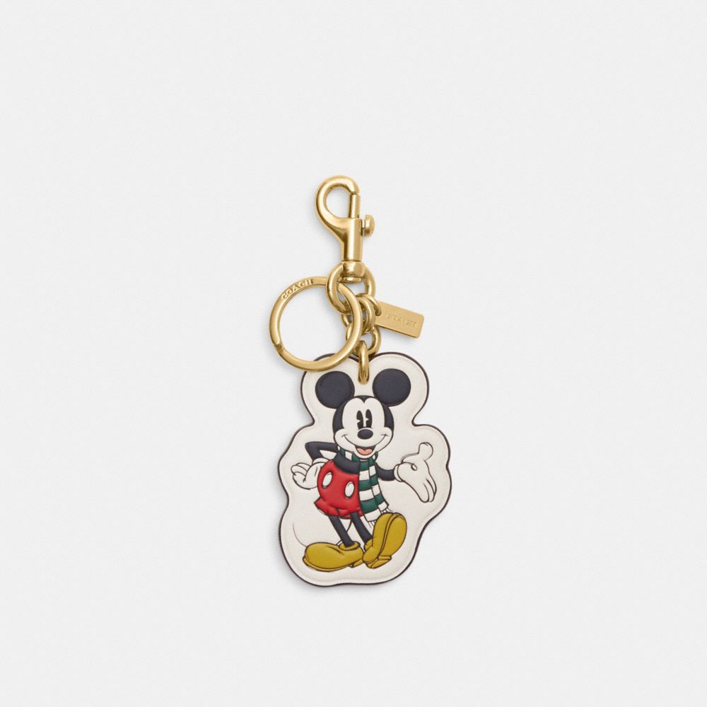 Coach x Disney Touring Mickey Mouse Bag Charm Red/Gold in Smooth Leather  with Gold-tone - US