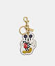 COACH®,DISNEY X COACH MICKEY MOUSE BAG CHARM,Other,Gold/Chalk,Front View