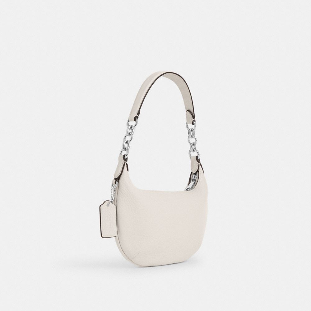 COACH®,MINI PAYTON,Pebbled Leather,Mini,Silver/Chalk,Angle View