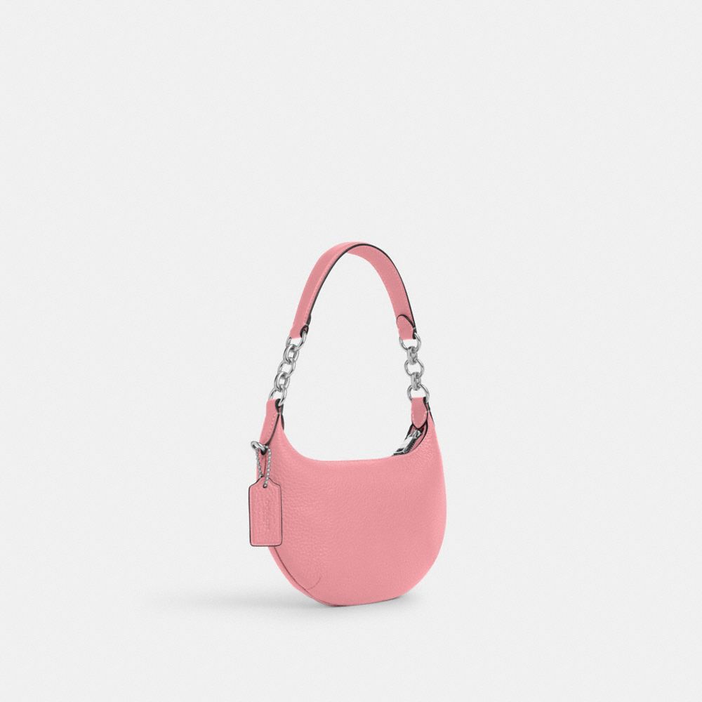 COACH®,MINI SAC PEYTON,Cuir,Argent/Rose fleur,Angle View