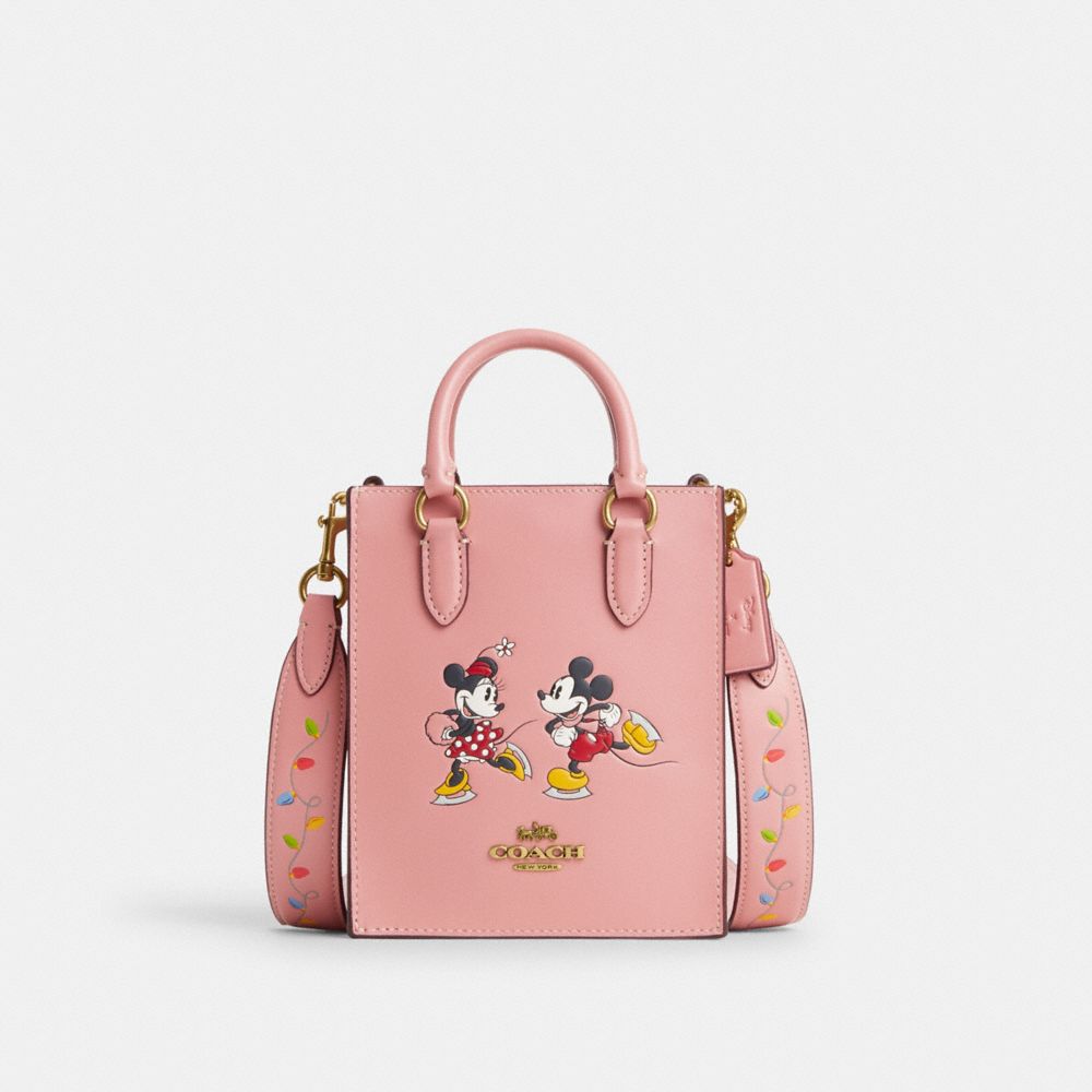 Disney X Coach North South Mini Tote With Ice Skate Motif