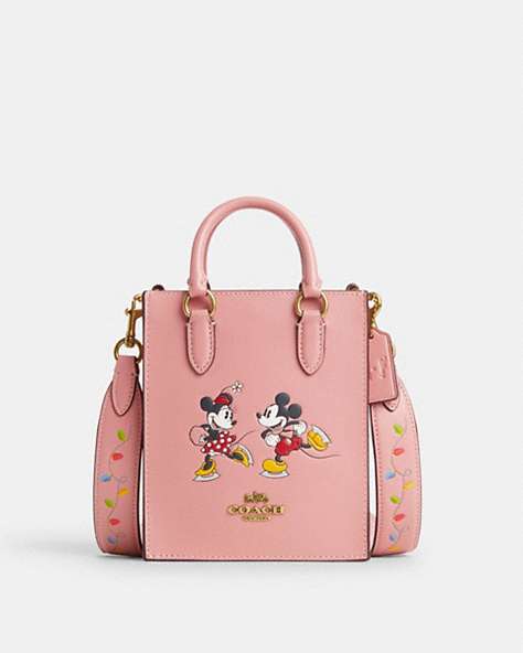 Disney X Coach North South Mini Tote With Ice Skate Motif