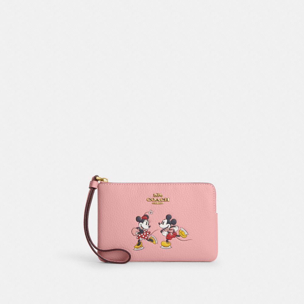 COACH®,【DISNEY X COACH】コーナー ジップ リストレット / アイス スケート モチーフ,ポーチ&リストレット,