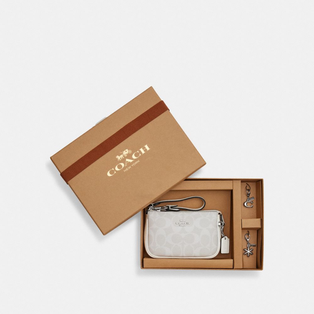 COACH®,BOXED NOLITA 15 IN SIGNATURE CANVAS,Mini,Silver/Chalk/Glacier White Multi,Front View