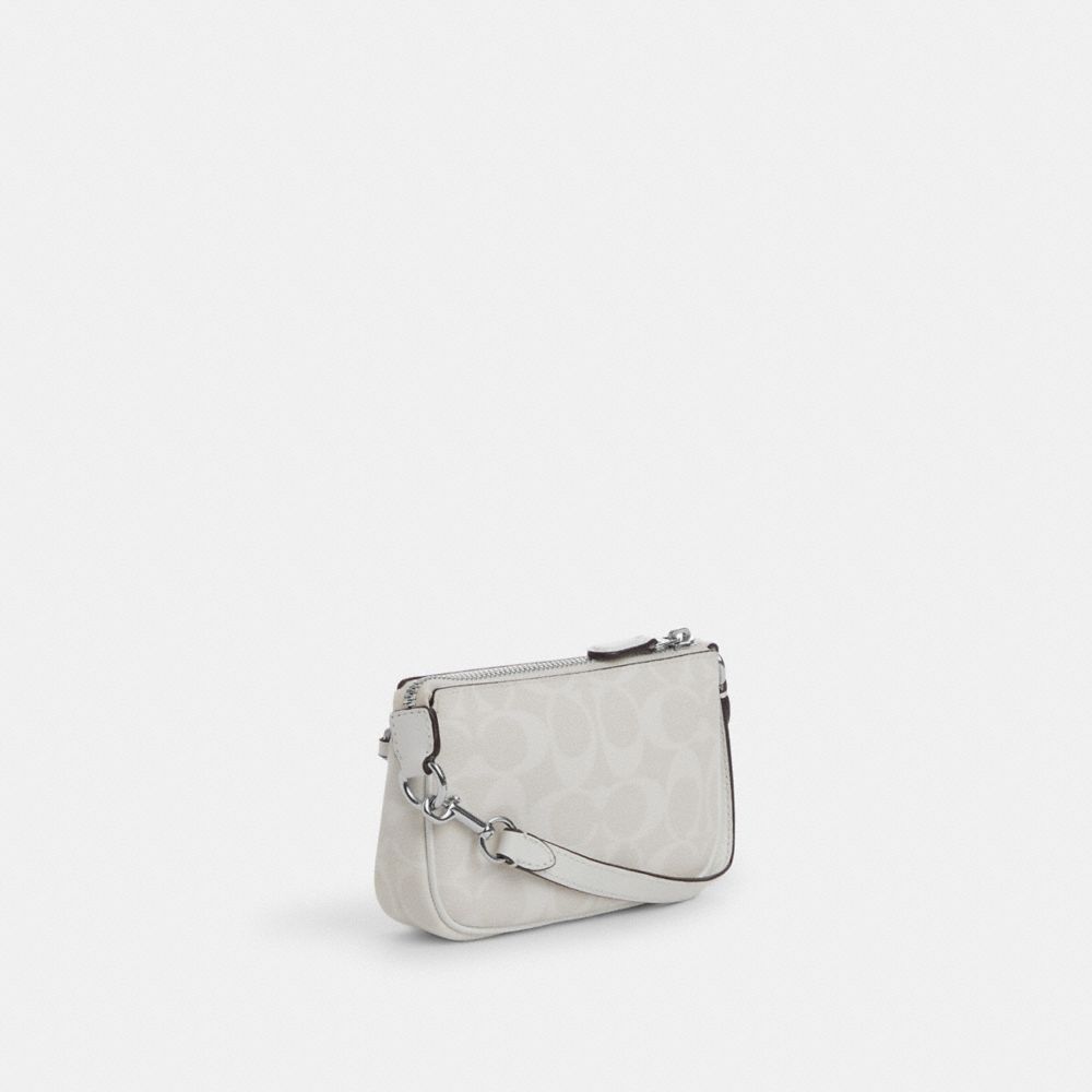 COACH®,BOXED NOLITA 15 IN SIGNATURE CANVAS,Mini,Silver/Chalk/Glacier White Multi,Angle View