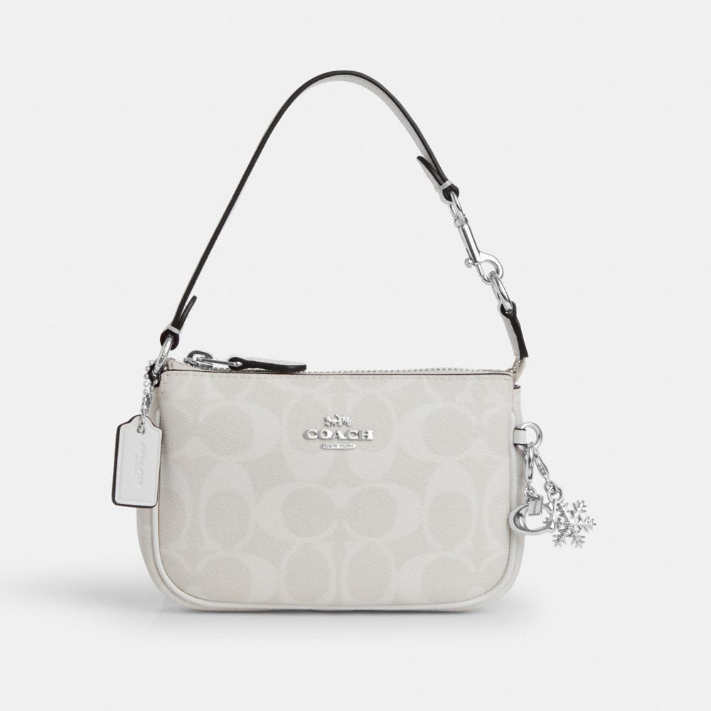 Coach discount wristlet white