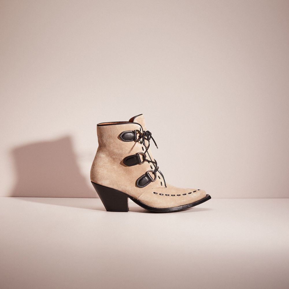 Coach lace up bootie sale