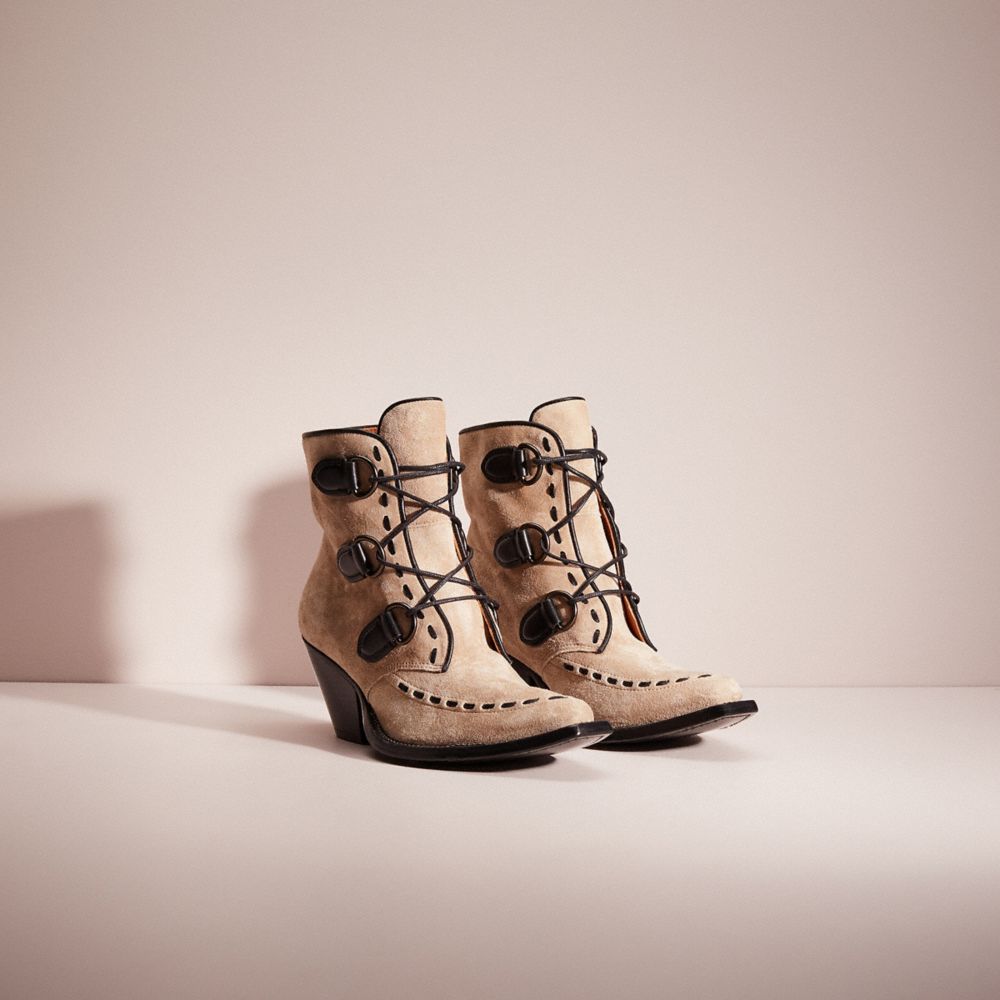 Restored Lace Up Chain Bootie COACH