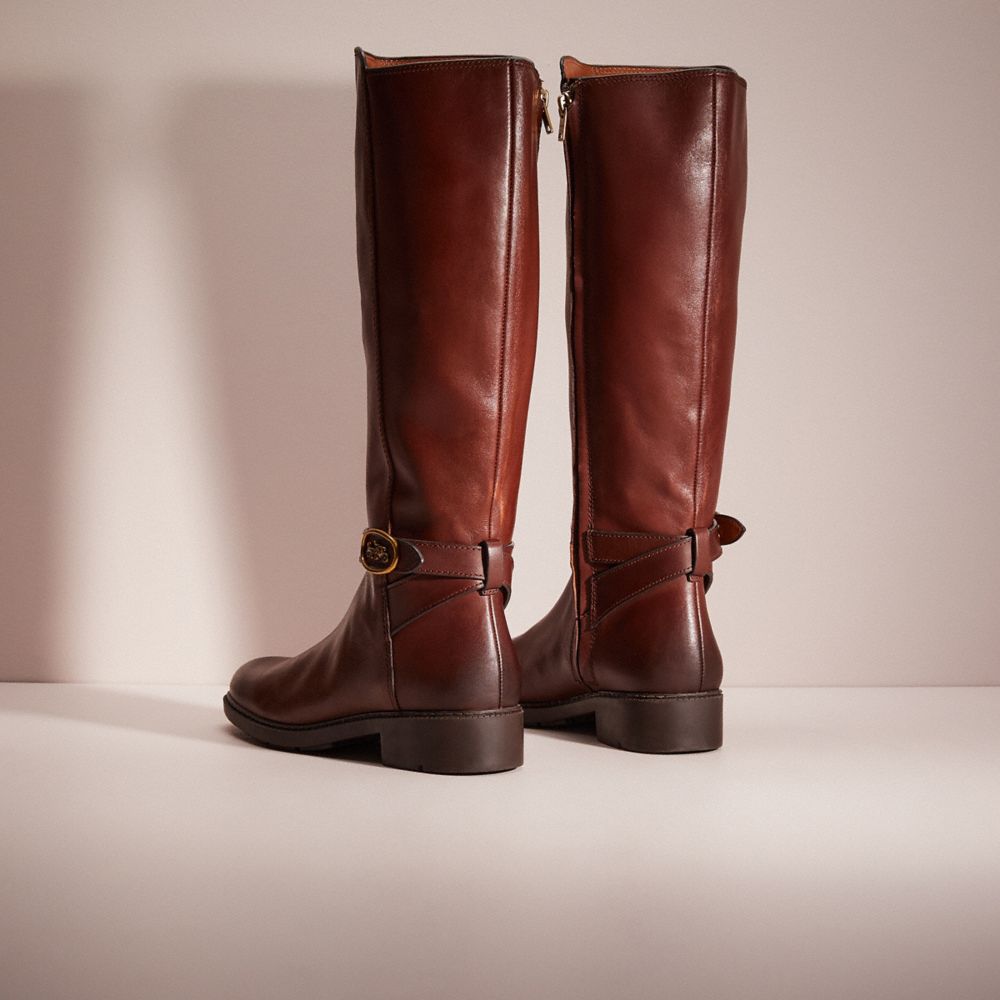 COACH®,RESTORED RUBY BOOT,Walnut Brown,Back View