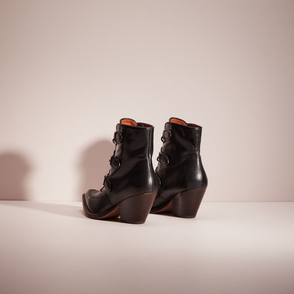 Restored Lace Up Chain Bootie