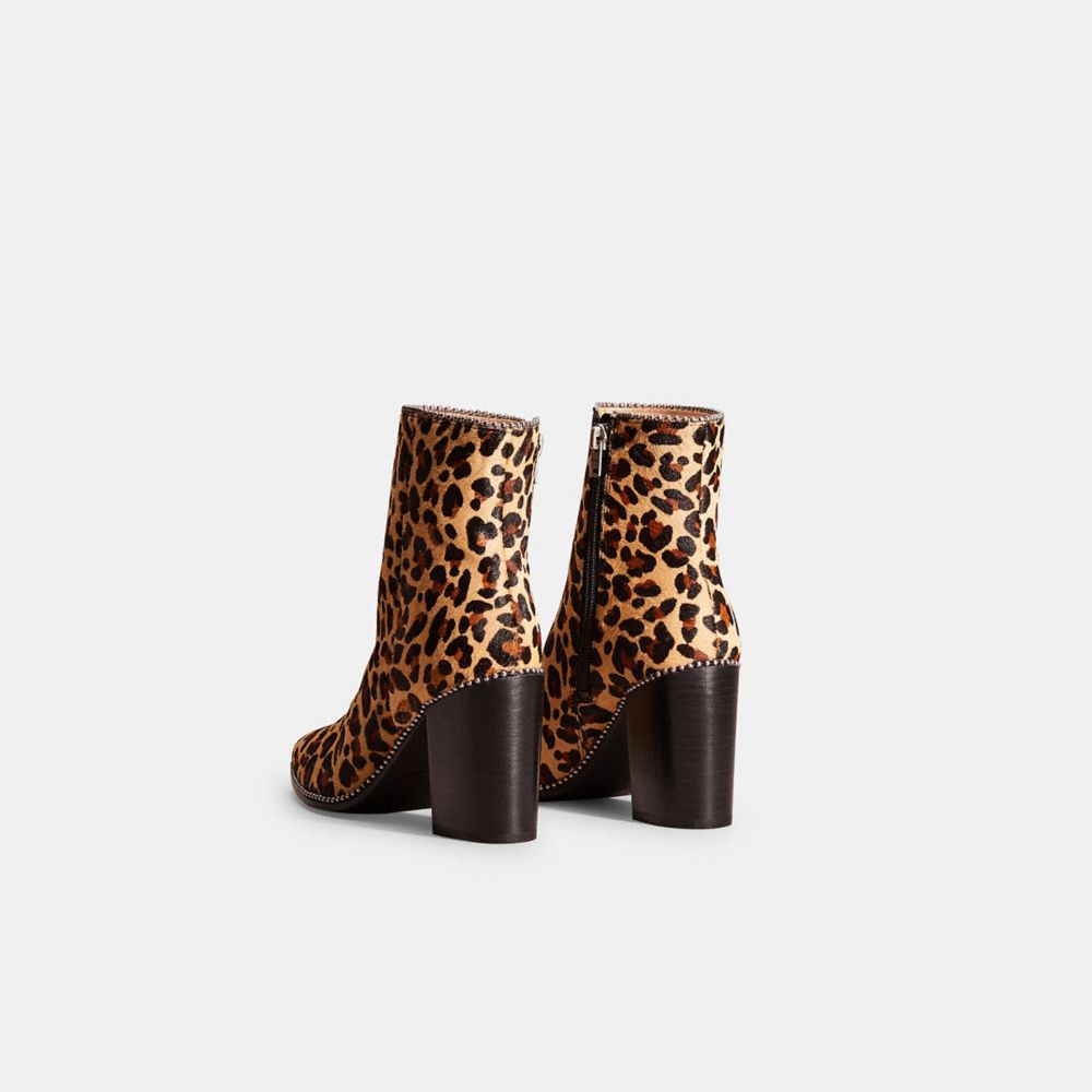 COACH®,Restored Drea Bootie,Rubber,Lining Leather,Leather,Bootie,Bead Embellishment,Day Party,Multi Color,Back View