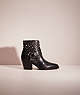 COACH®,RESTORED PIA WESTERN BOOTIE,Leather,Black,Front View