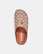 COACH®,HADLEY SLIPPER IN SIGNATURE TEXTILE JACQUARD,Cocoa/Burnished Amber,Inside View,Top View