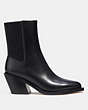 COACH®,PRESTYN BOOTIE,Leather,Black,Angle View