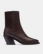 COACH®,PRESTYN BOOTIE,Leather,Maple,Angle View
