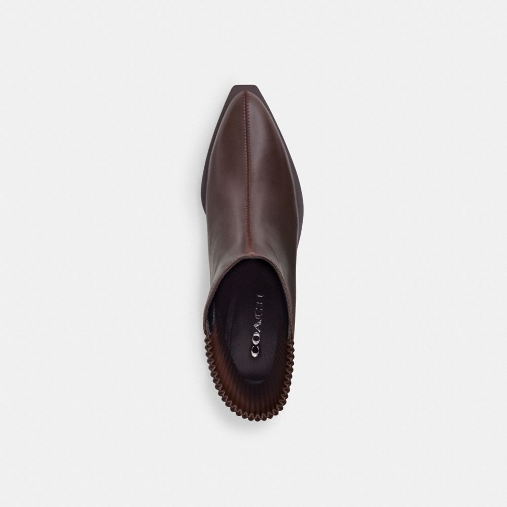 COACH®,Prestyn Bootie,Lining Leather,Leather,Bootie,Day Party,Brown,Inside View,Top View