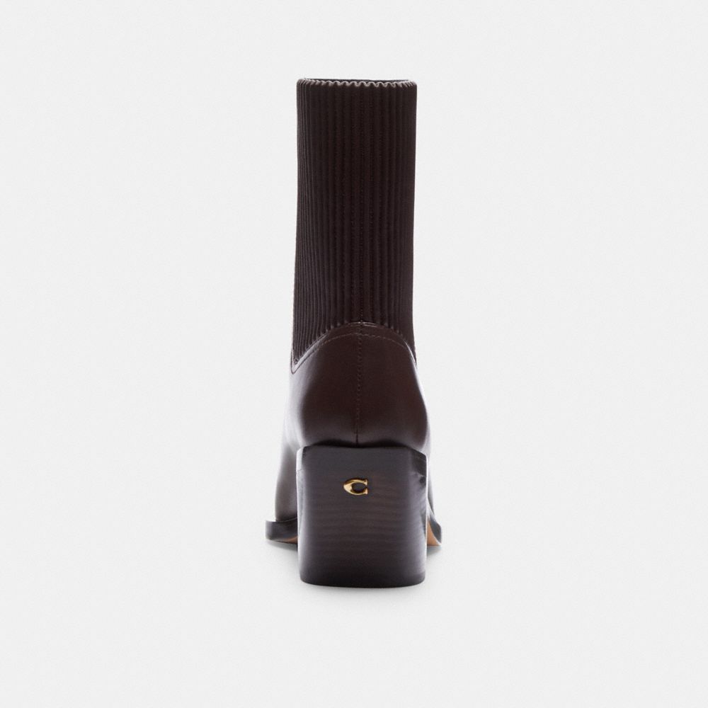 COACH®,Prestyn Bootie,Lining Leather,Leather,Bootie,Day Party,Brown,Alternate View