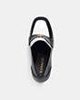 COACH®,ILYSE PLATFORM LOAFER,Leather,Black/Optic White,Inside View,Top View