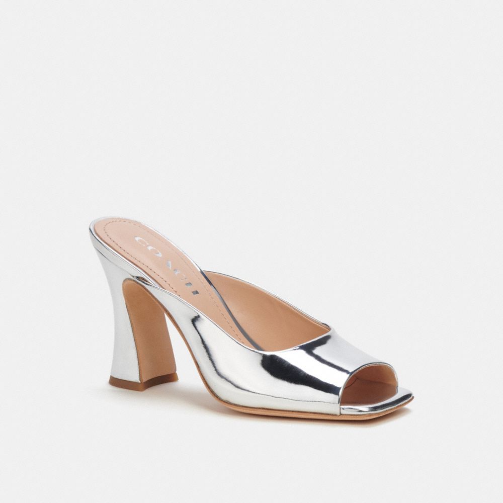 Coach kaye leather on sale block heel sandal