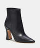 COACH®,CARTER BOOTIE,Leather,Black,Front View