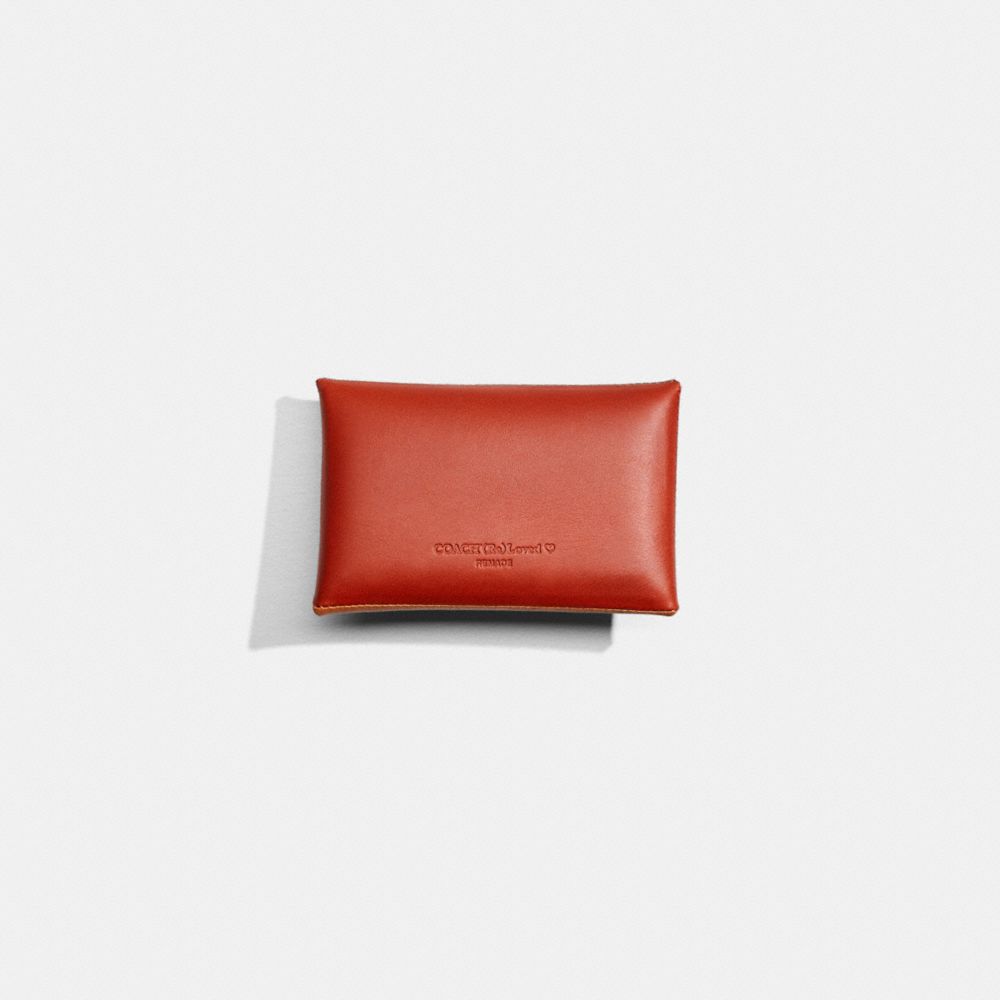 COACH®,Remade Medium Pouch With Rivets,Coin,Studded,Casual,Brown,Back View