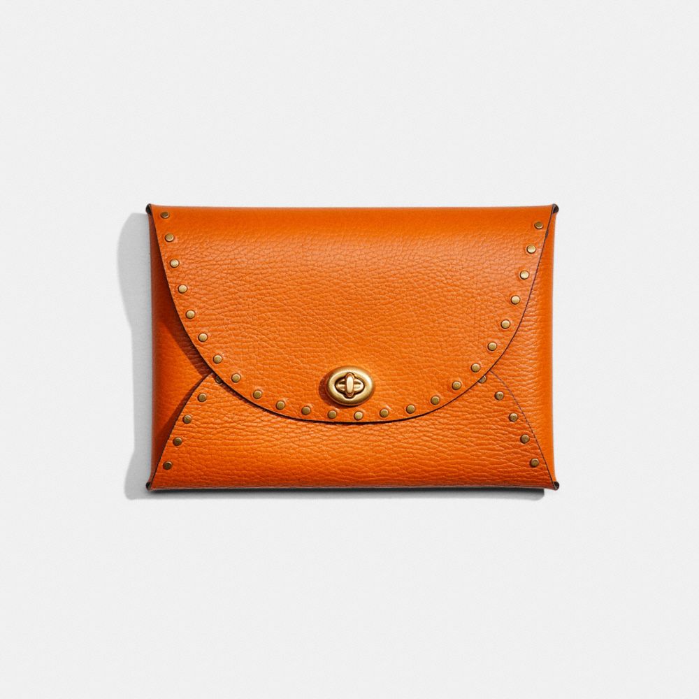 COACH®,Remade Large Pouch With Rivets,,Front View