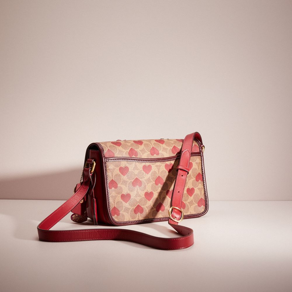 Coach Heart Signature Monogram Canvas Crossbody Bag