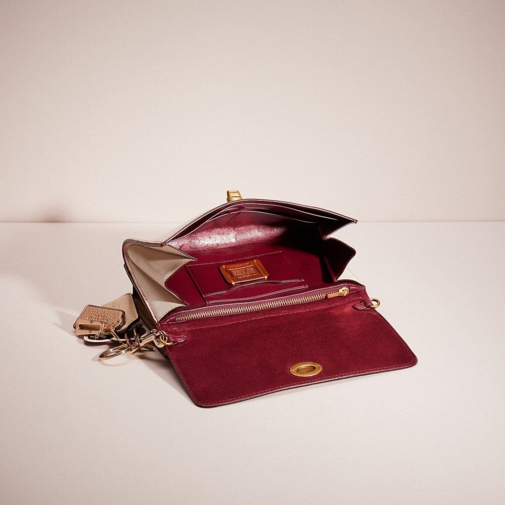 COACH®,Upcrafted Crossbody Creation,Canvas,Calfskin Leather,Crossbody,Color Block,Metal,Adjustable,Vegan,Gold Plated,Casual,Multi Color,Inside View,Top View