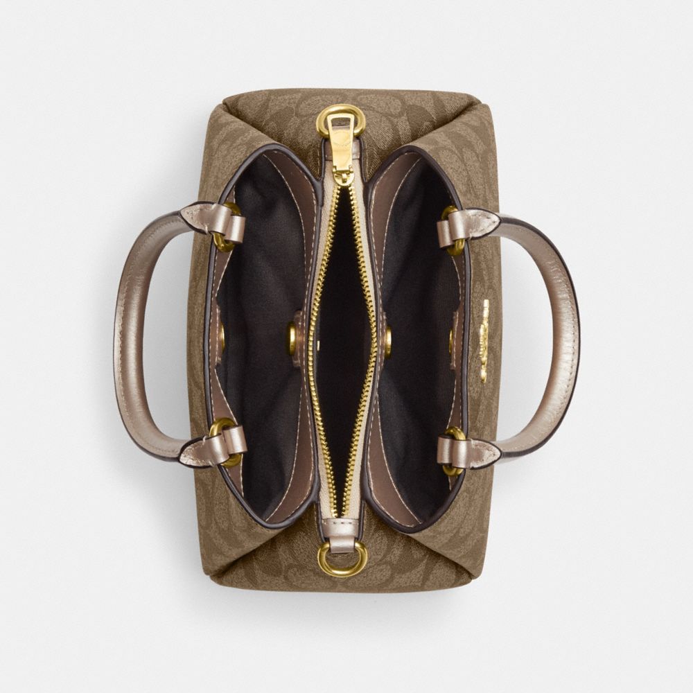 COACH®,Zuri Crossbody In Signature Canvas,,Inside View,Top View