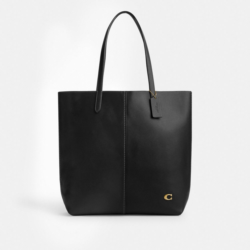 COACH®,NORTH TOTE,X-Large,Brass/Black,Front View