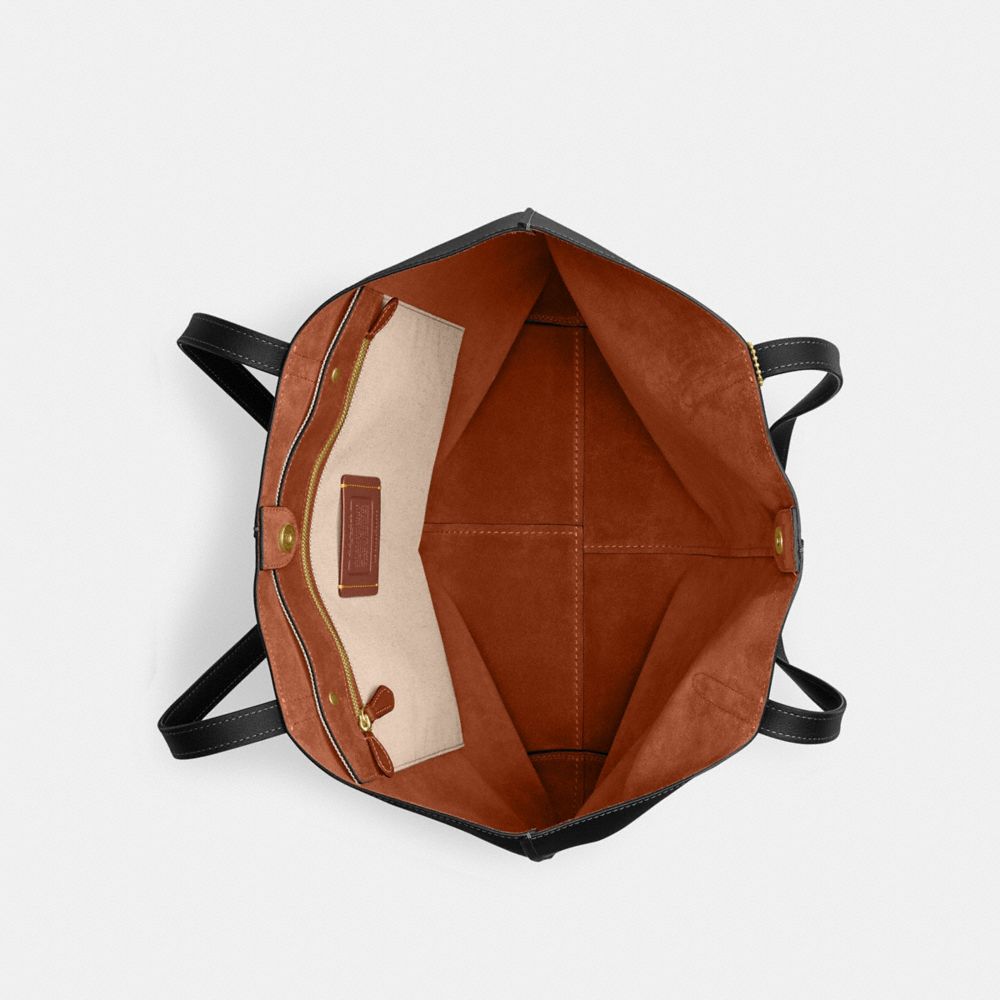 COACH®,NORTH TOTE,Laiton/Noir,Inside View,Top View