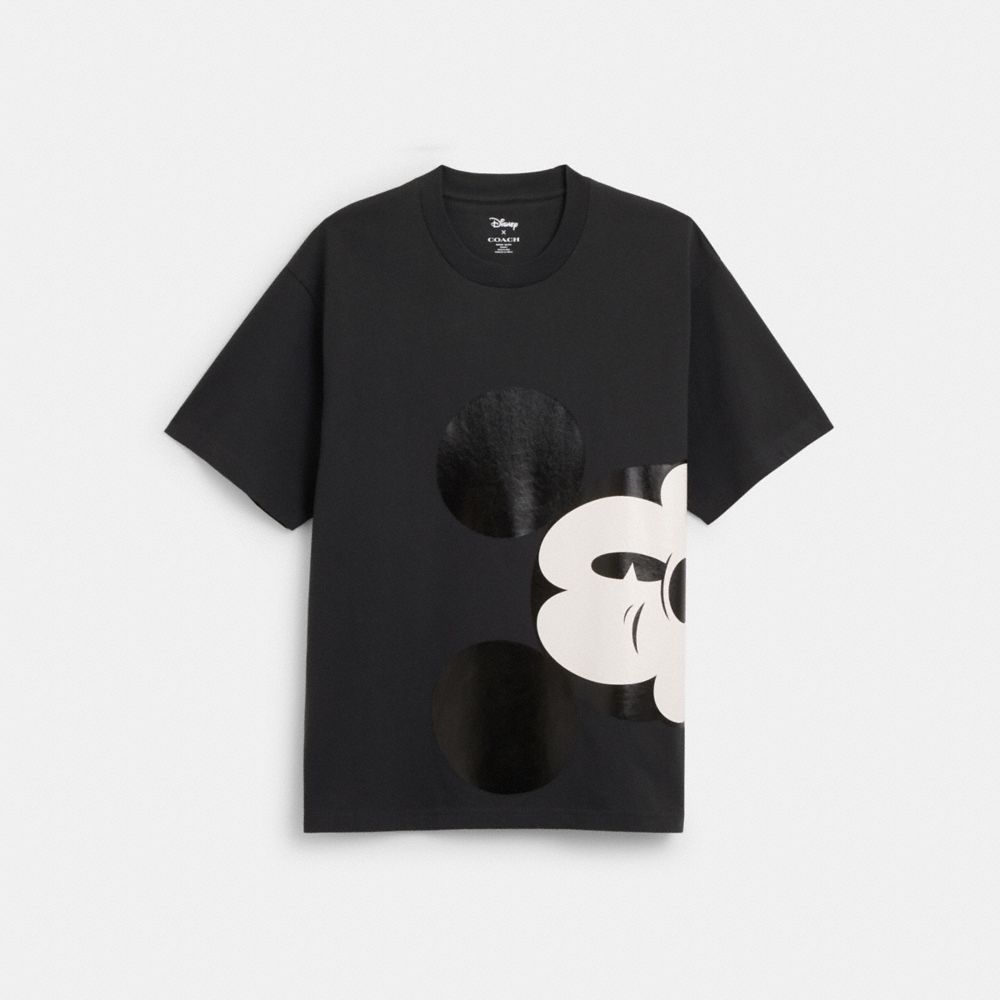 COACH®,DISNEY X COACH WINK MICKEY MOUSE T-SHIRT,Black,Front View