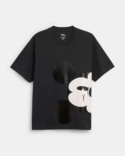COACH®,DISNEY X COACH WINK MICKEY MOUSE T-SHIRT,Other,Black,Front View