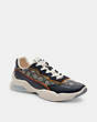 COACH®,CITYSOLE RUNNER IN SIGNATURE JACQUARD,Mixed Material,Dark Ocean/ Midnight Navy,Front View