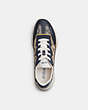 COACH®,CITYSOLE RUNNER IN SIGNATURE JACQUARD,Mixed Material,Dark Ocean/ Midnight Navy,Inside View,Top View
