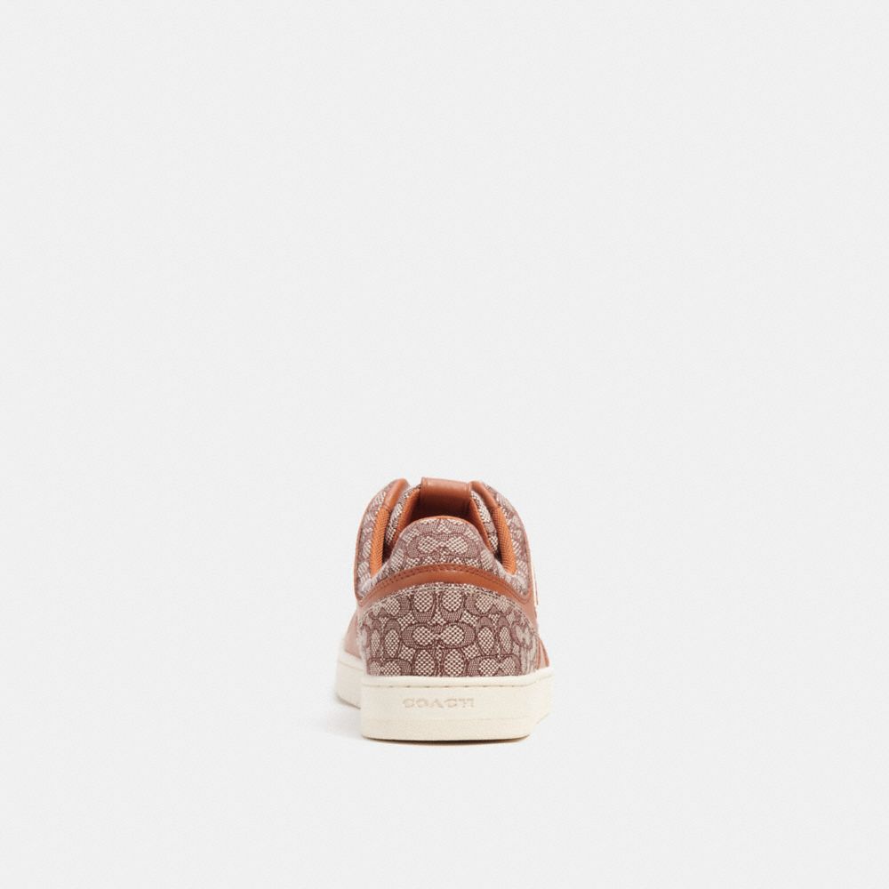 COACH®,C201 Sneaker In Micro Signature Jacquard,Leather,Rubber,Casual,Fabric,Color Block,Pull Tab,Casual,Multi Color,Alternate View