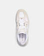 COACH®,C301 SNEAKER WITH SIGNATURE CANVAS,Chalk/ Optic White,Inside View,Top View