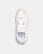 COACH®,C301 SNEAKER WITH SIGNATURE CANVAS,Chalk/White,Inside View,Top View