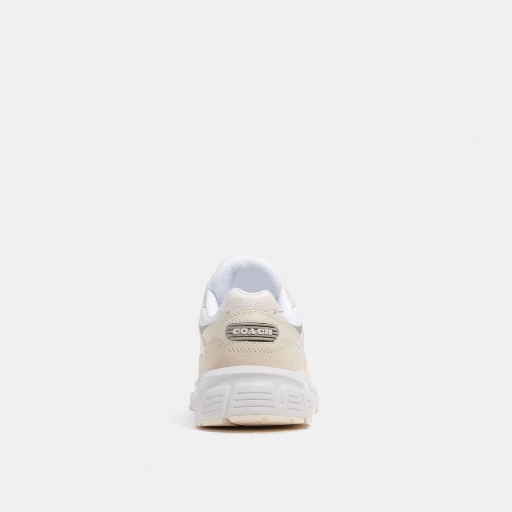 COACH®,C301 SNEAKER WITH SIGNATURE CANVAS,Suede,Chalk/White,Alternate View